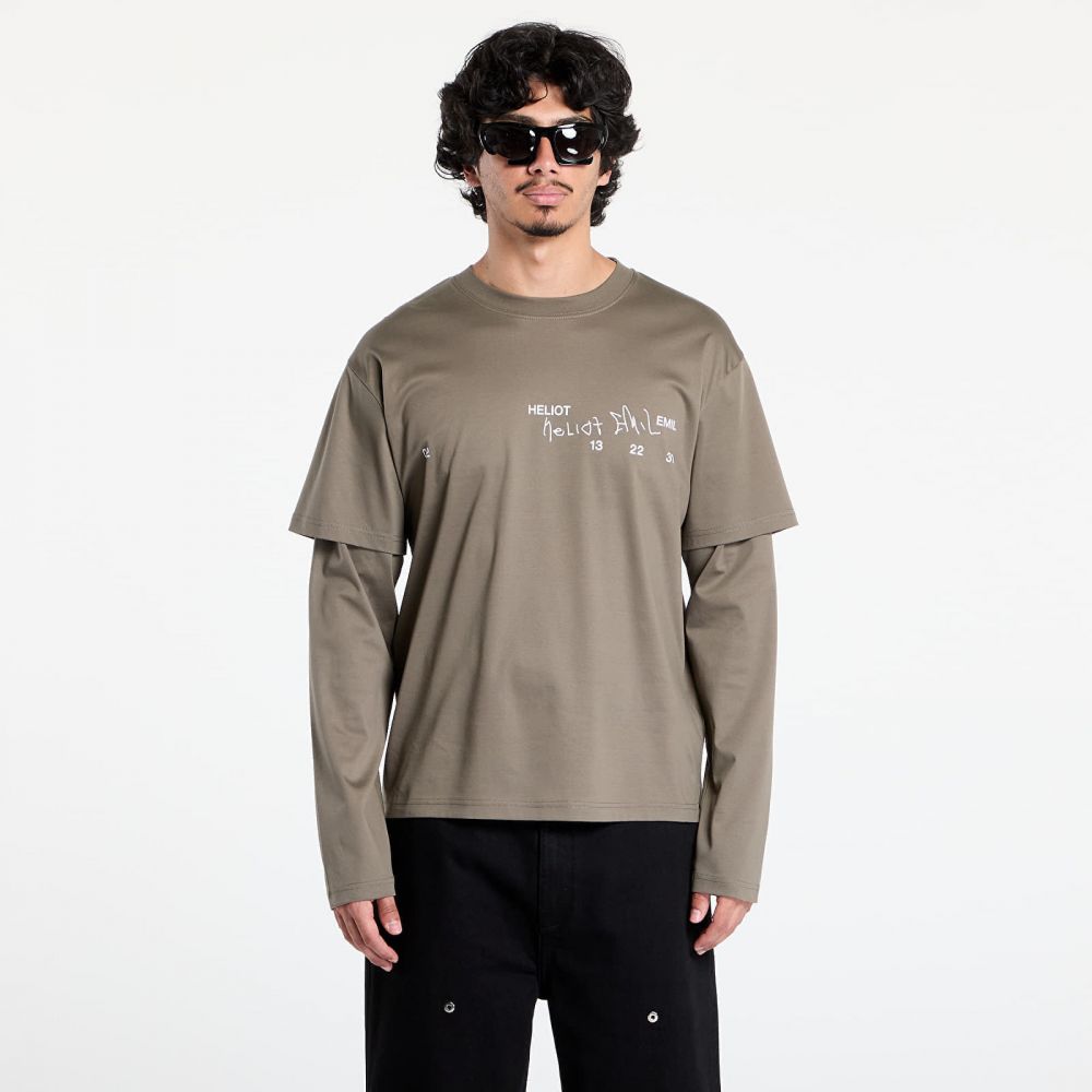 Tričko HELIOT EMIL Fulgens Longsleeve Dark Stone L