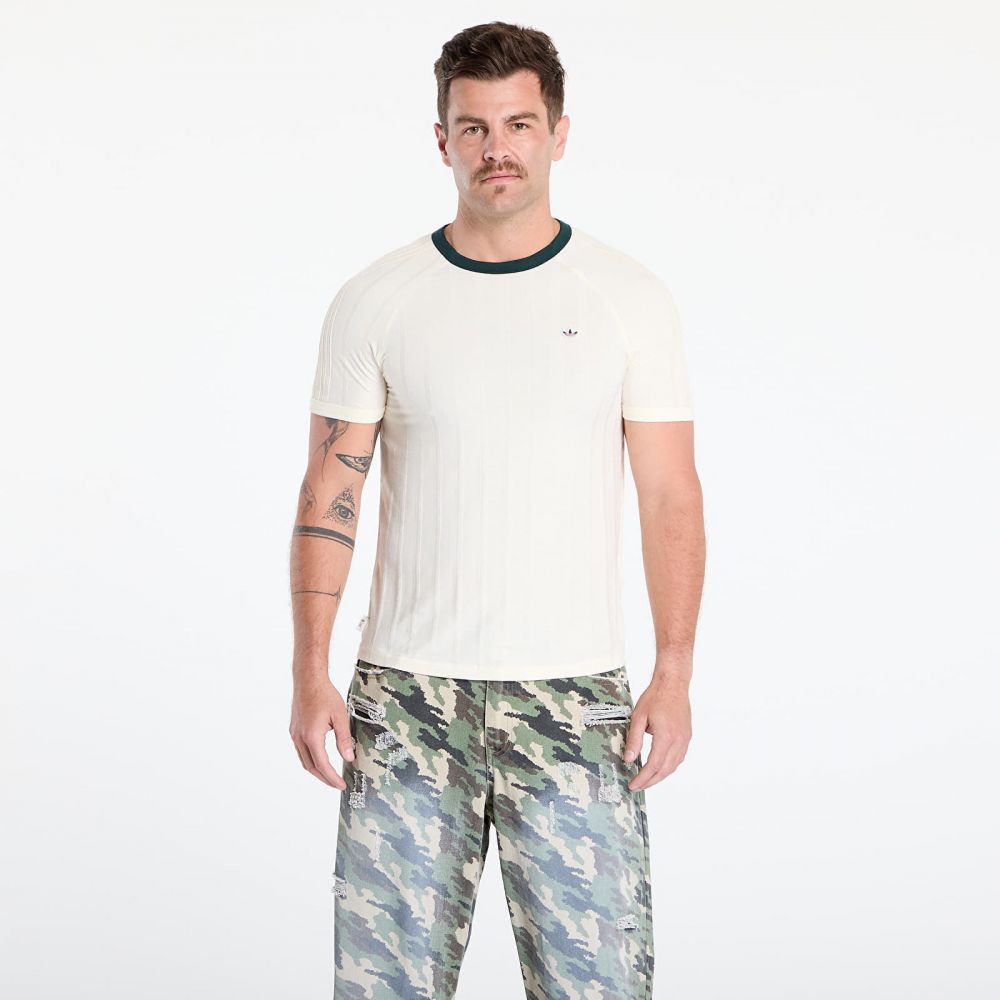 Tričko adidas x Clot Rib T-Shirt by Edison Chen Cream White/ Green Night/ Gum 2 M