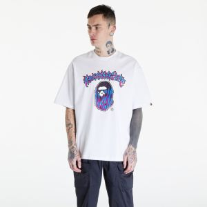 Tričko A BATHING APE Mad Flame Ape Head Relaxed Fit Tee White M