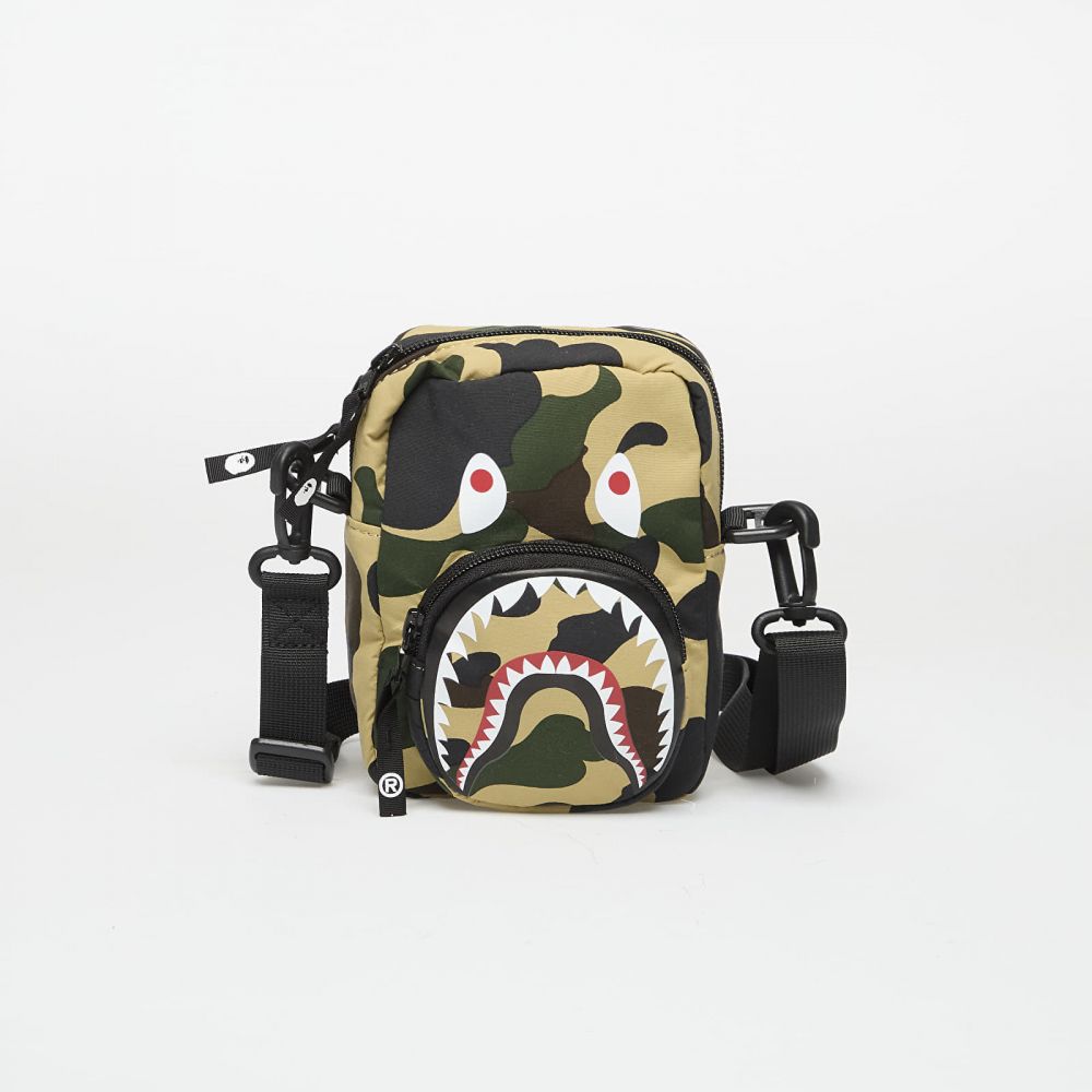 A BATHING APE 1St Camo Shark Mini Bag Yellow Universal