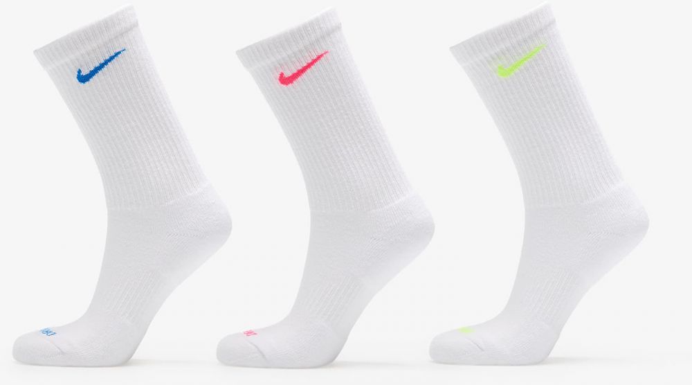 Nike Dri-FIT Everyday Plus Cushioned Training Crew Socks 3-Pack Multi-Color L