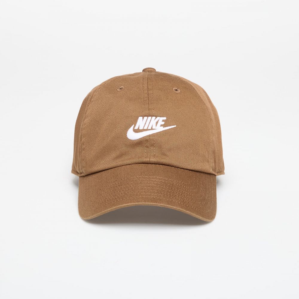 Šiltovka Nike Club Unstructured Futura Wash Cap Mosswood Brown/ White L/XL
