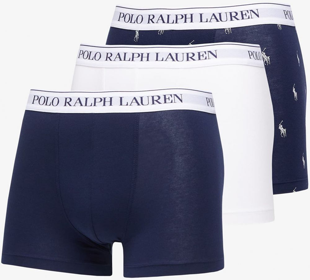 Ralph Lauren Stretch Cotton Classic Trunk 3-Pack Navy/ White L