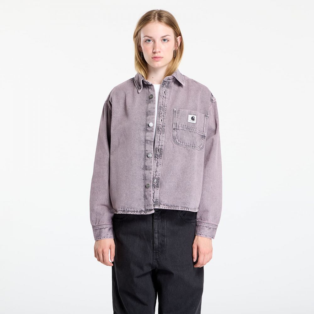 Košeľa Carhartt WIP W' Georgia Shirt Jacket Black/ Hortensia Garment Dyed M