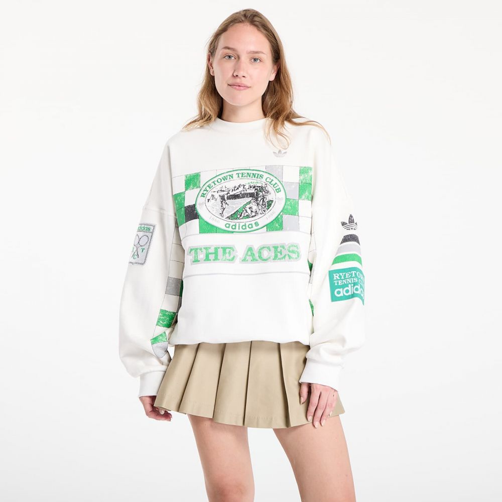Mikina adidas Archive Court Sweatshirt Cloud White L