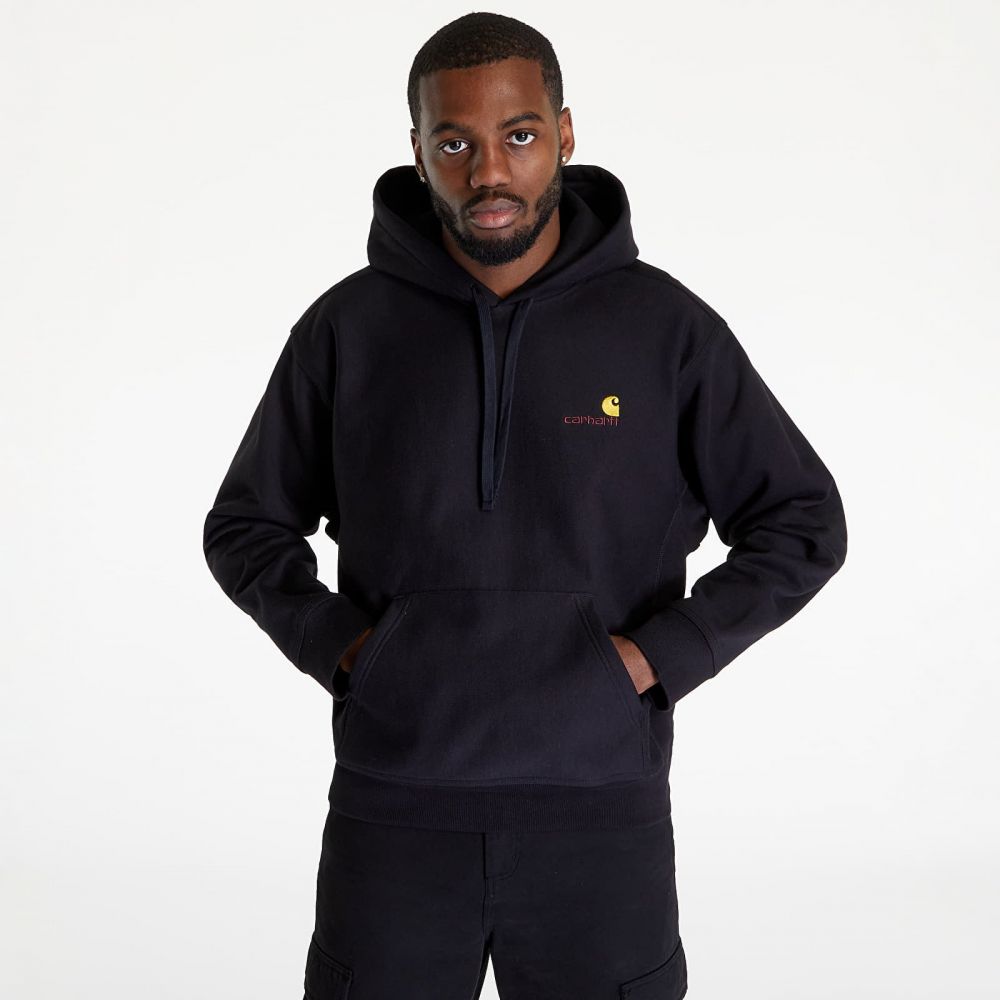 Mikina Carhartt WIP Hooded American Script Sweat Black L