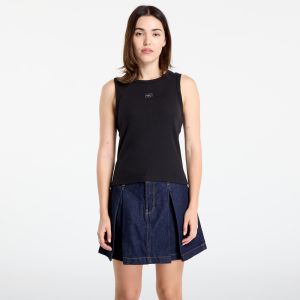 Calvin Klein Jeans A - Woven Label 2X2 Tank Top Black L