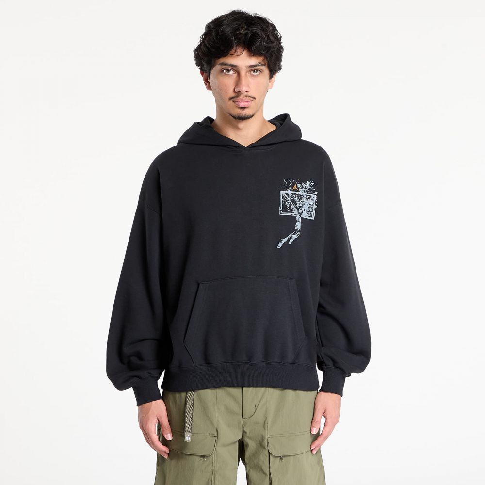 Mikina Jordan Brooklyn Men's Oversized Pullover Hoodie Black/ Starfish L