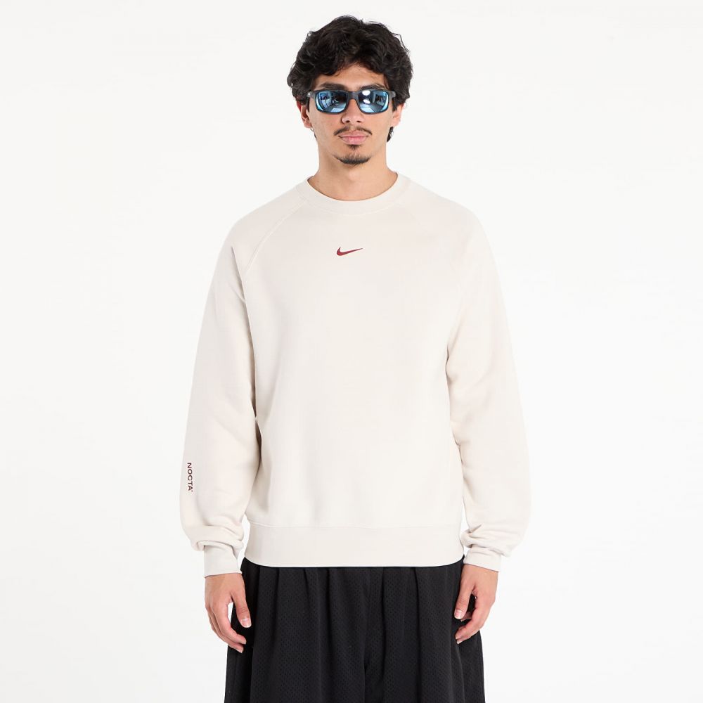 Mikina Nike x NOCTA Men's Fleece CS Crew Lt Orewood Brn/ Team Red L