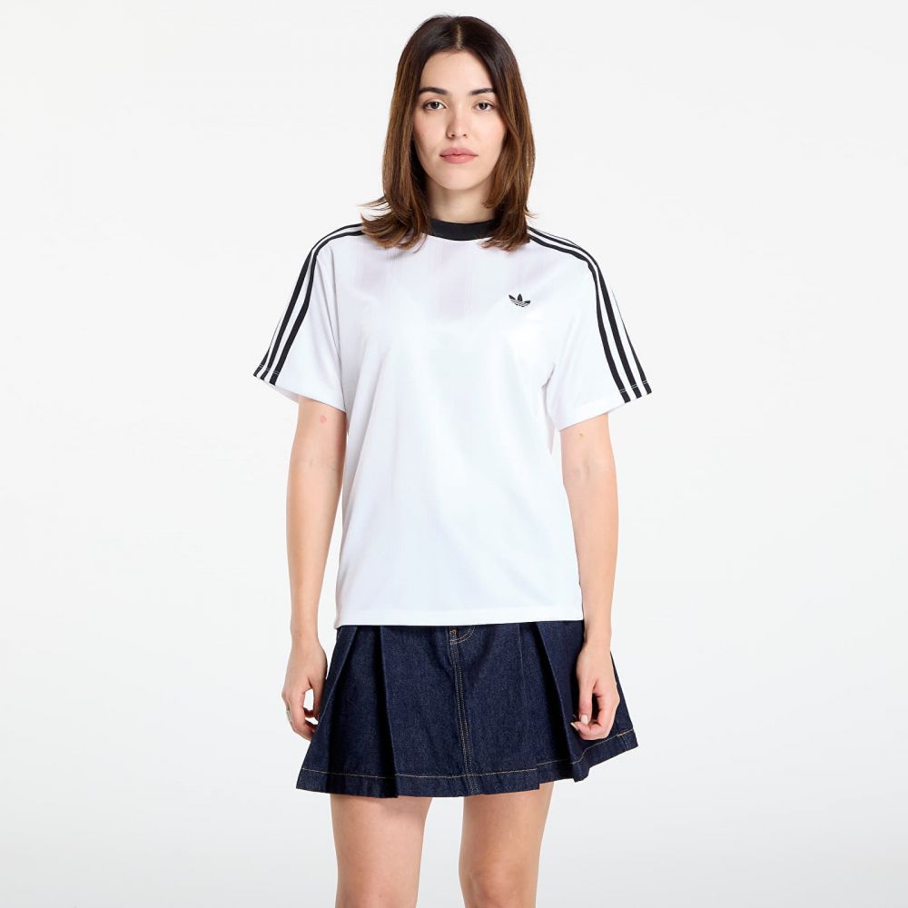 Tričko adidas Adicolor Football Jacquard T-Shirt White L