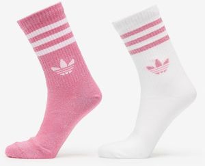 adidas 3-Stripes Glitter Crew Socks 2-Pack Pink Fusion M