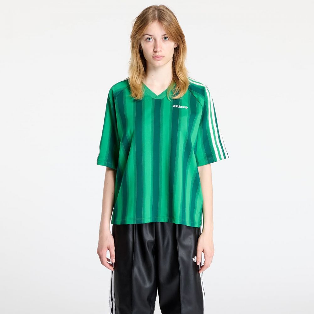 Tričko adidas Loose Linear T-Shirt Green L