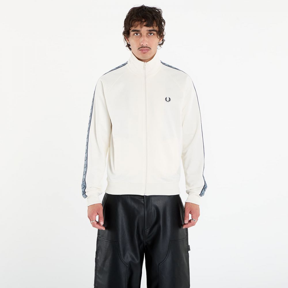 Mikina FRED PERRY Contrast Tape Track Jacket Ecru/ Navy L
