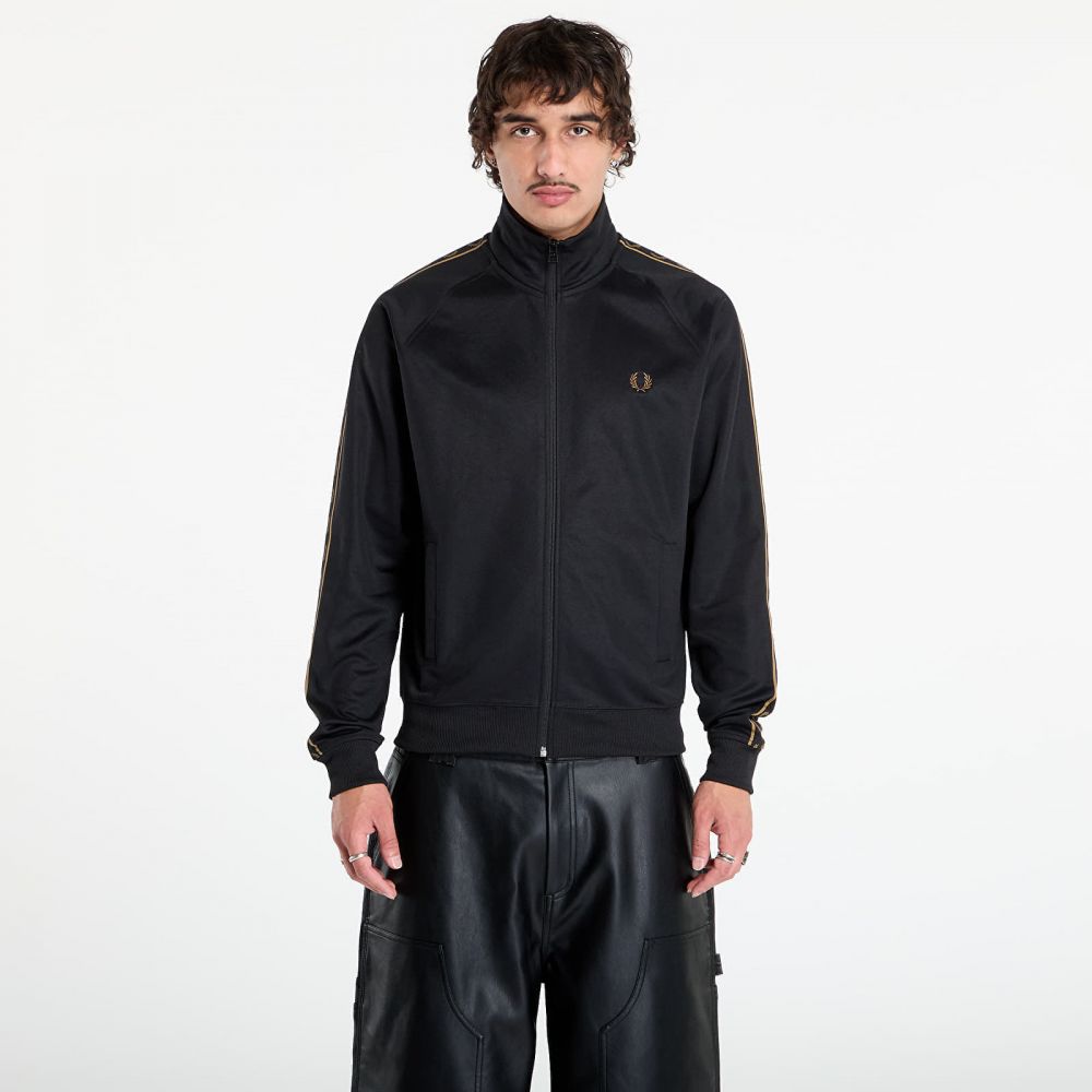 Mikina FRED PERRY Contrast Tape Track Jacket Black/ Shadedston L