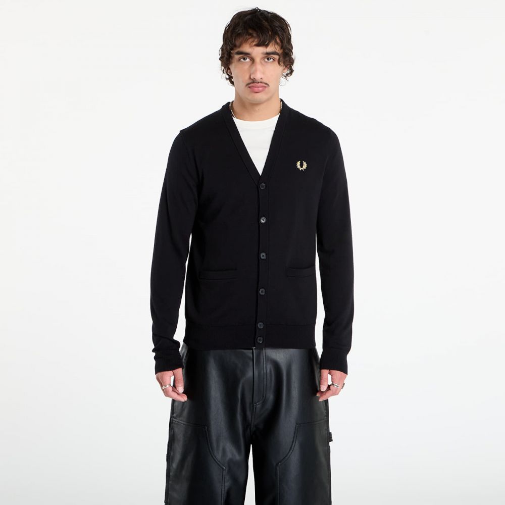 Svetr FRED PERRY Classic Cardigan Black L
