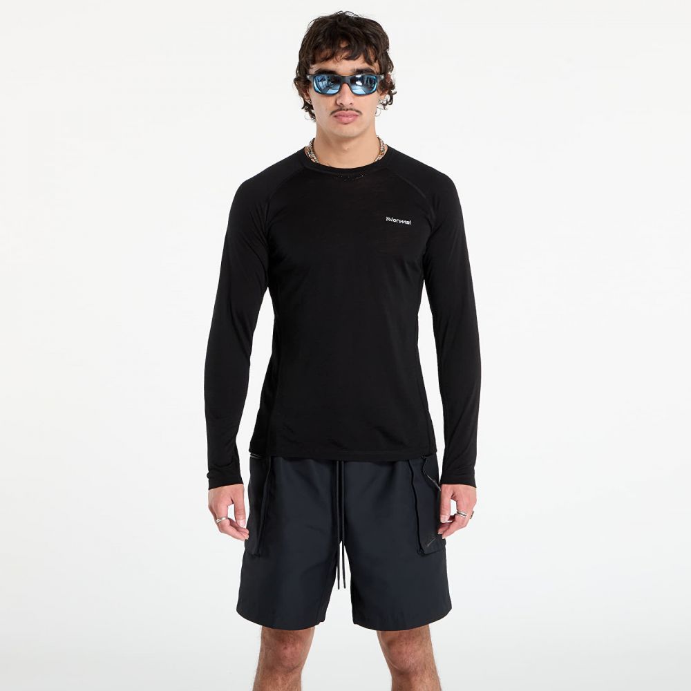 Tričko NNormal Men's Merino Long Sleeve T-shirt Black L