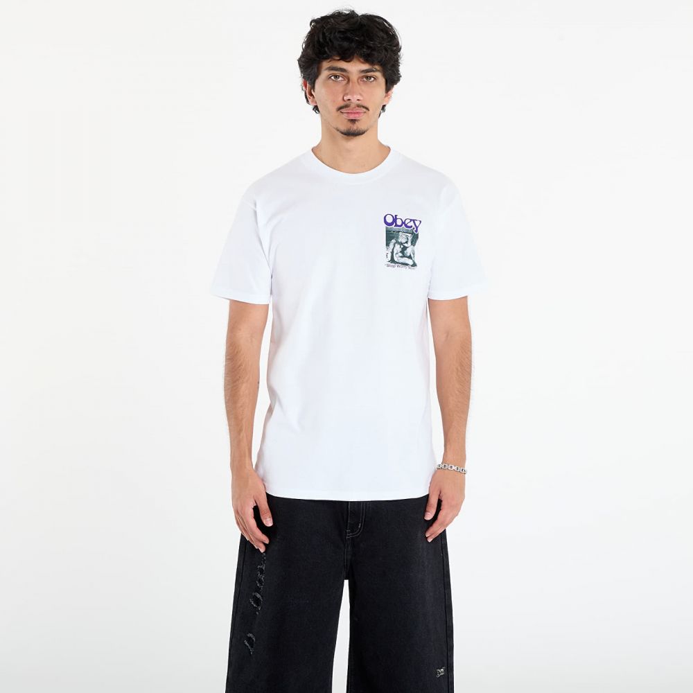 Tričko OBEY Stop Worry Now T-Shirt White L