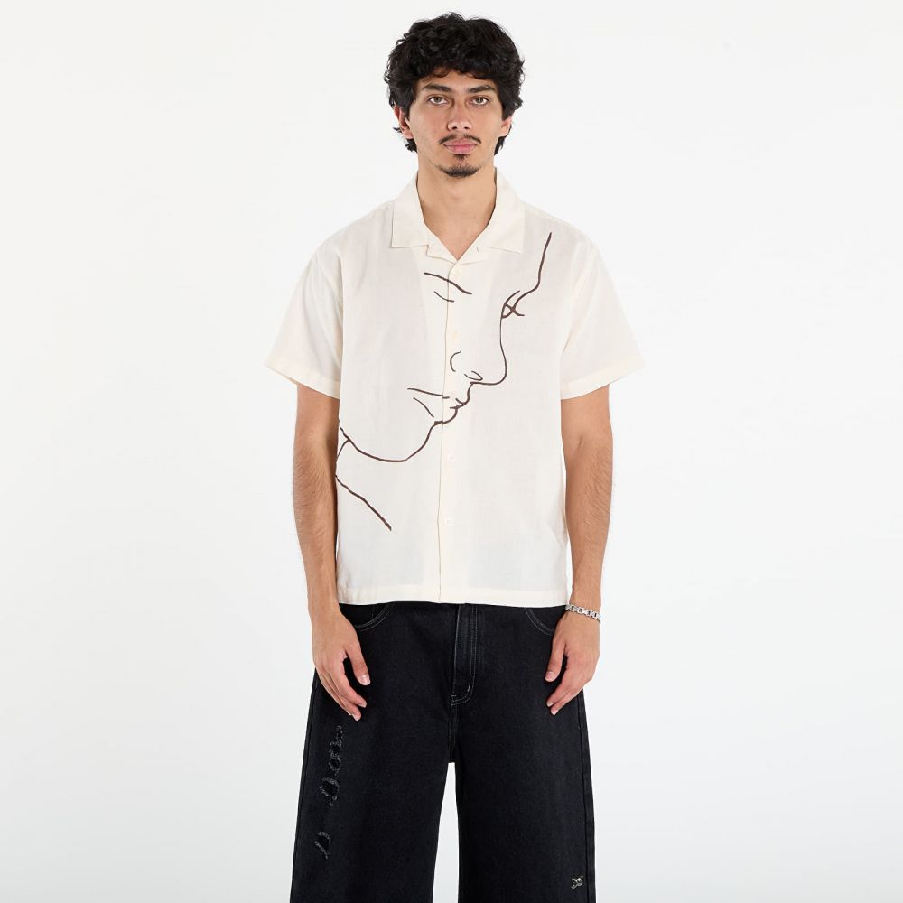 Košeľa OBEY Frances Woven Shirt Unbleached Multi L
