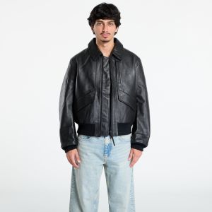 Bunda Y-3 Leather Jacket Black L