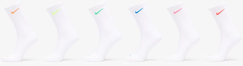 Nike Dri-FIT Everyday Plus Cushioned Training Crew Socks 6-Pack Multi-Color L