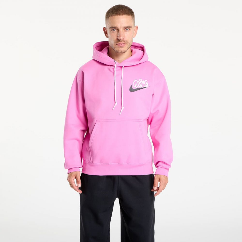 Mikina Nike Solo Swoosh Men's Fleece Hoodie Playful Pink L
