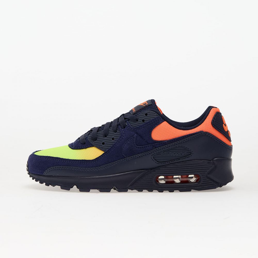 Tenisky Nike Air Max 90 Lemon Venom/ Blackened Blue-Hyper Crimson-Laser Orange EUR 44