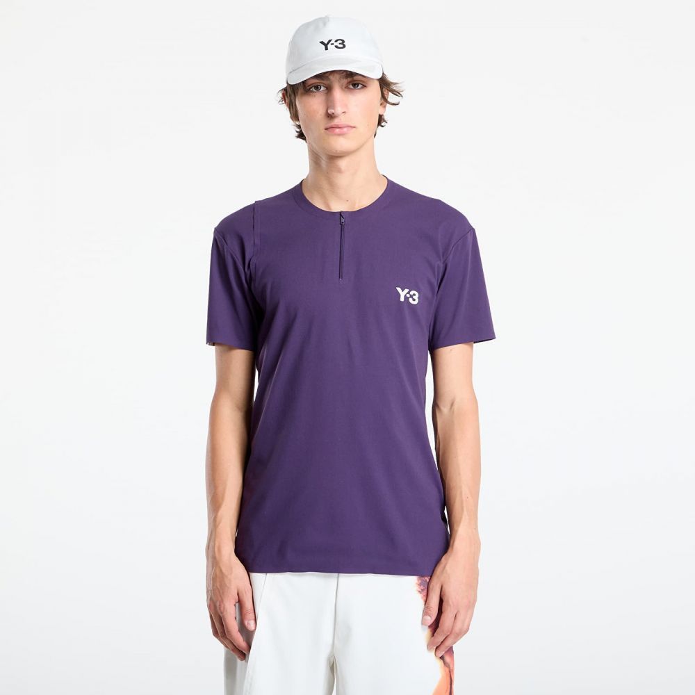 Tričko Y-3 Zip Tee Aurora Plum L