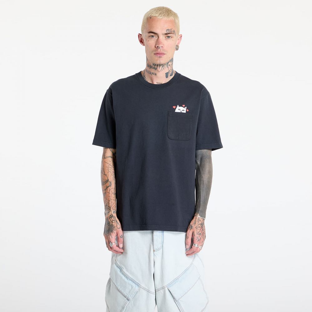 Tričko RIPNDIP Nermal Loves Pocket Tee Charcoal Heather M