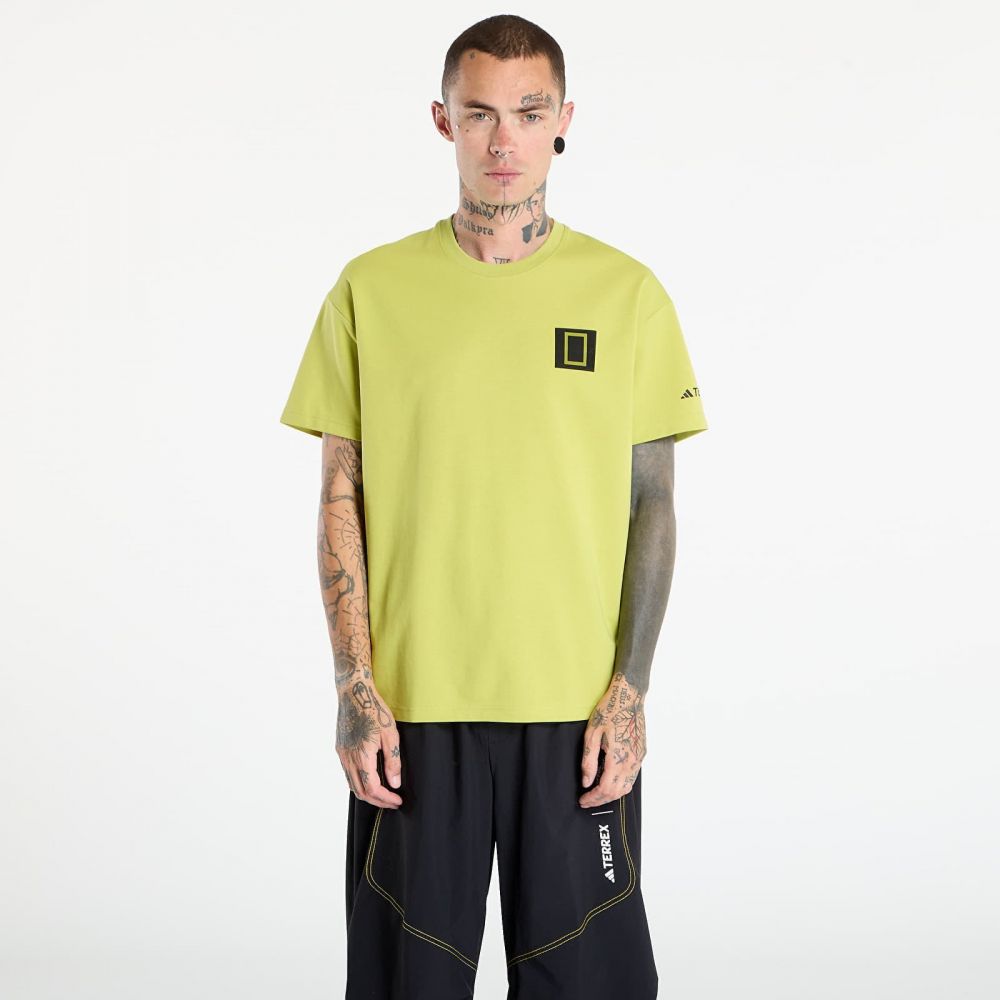 Tričko adidas Terrex National Geographic Graphic Short Sleeve T-Shirt Preloved Lime L