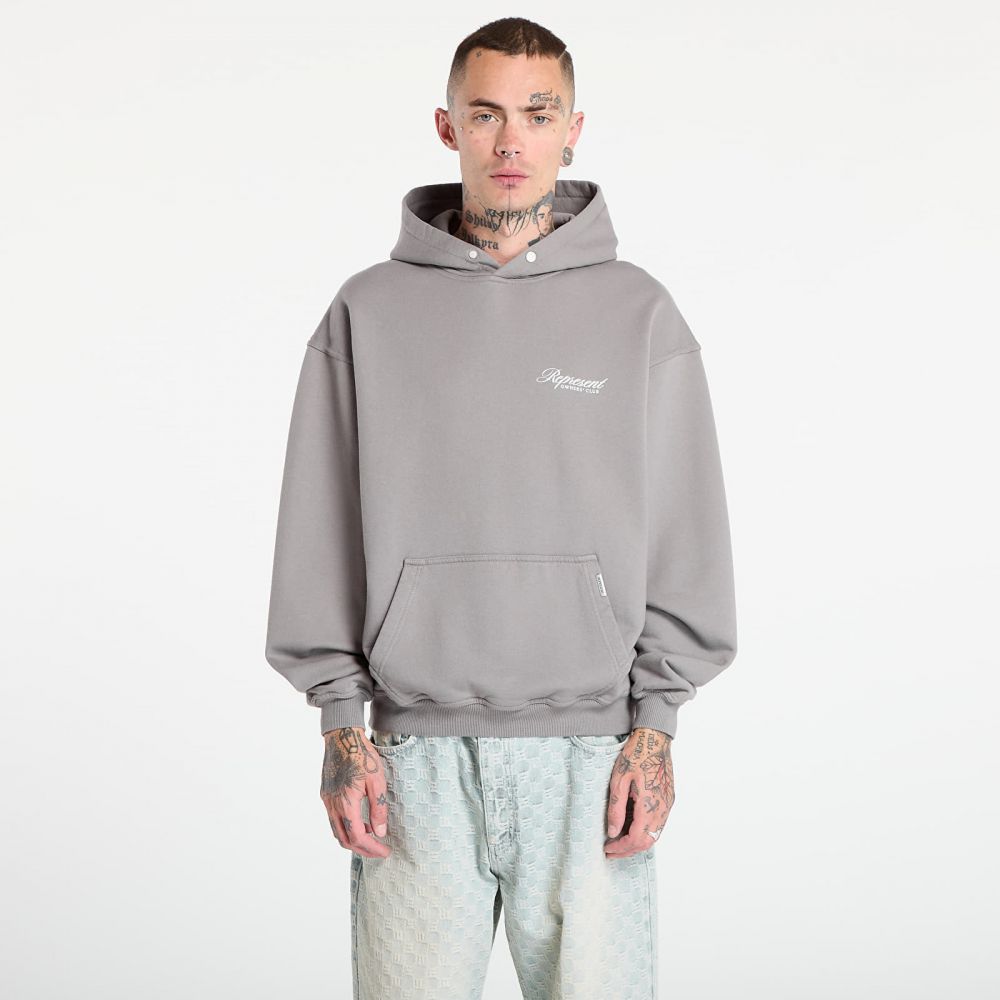 Mikina REPRESENT Owners Club Script Hoodie Slate L