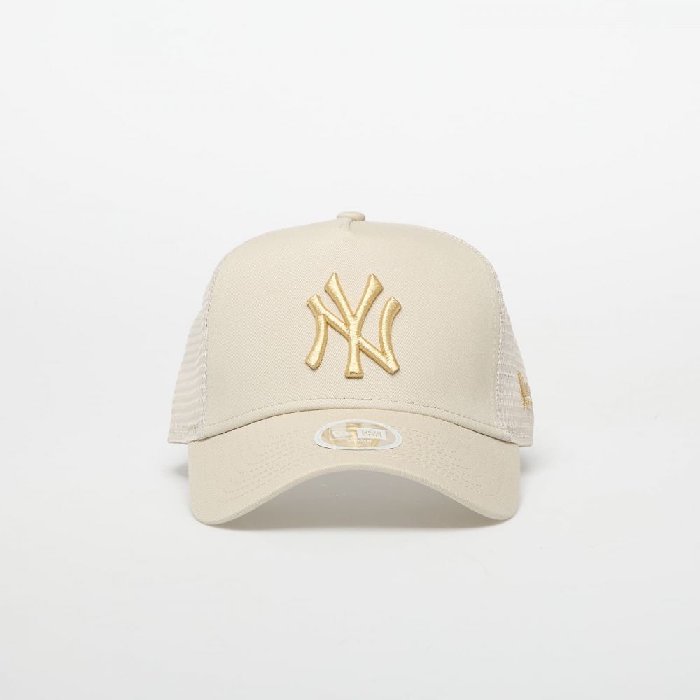 Šiltovka New Era 9FORTY W Af Trucker MLB Metallic New York Yankees Stone/ Metallic Gold Universal