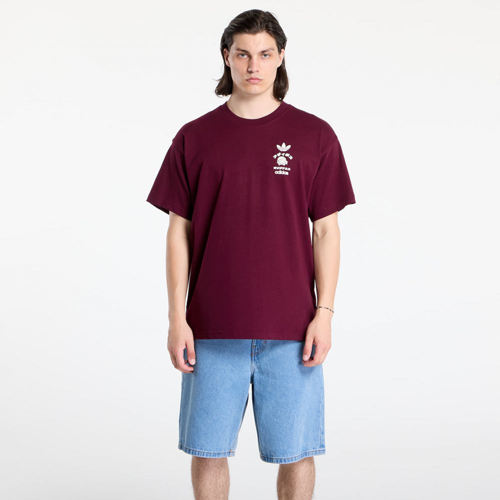 Tričko adidas Japan Florals T Maroon XXL