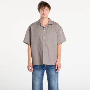 Košeľa Nike Life Men's Linen Short-Sleeve Button Down Cave Stone/ Anthracite/ Cave Stone L