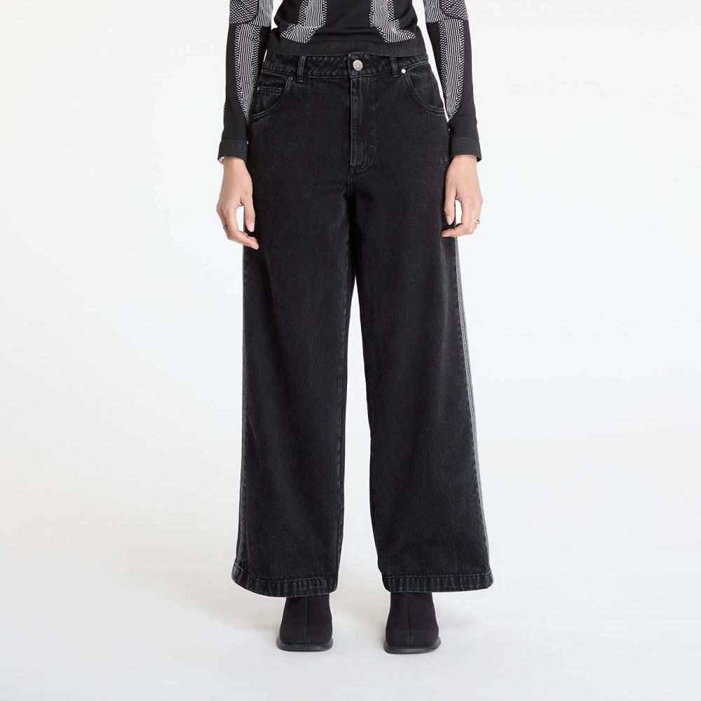 Kalhoty adidas Adicolor Denim 3-Stripes Track Pants Black 25/30