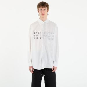 Košeľa MM6 Poplin Shirt Stripes White/ Grey/ White 46