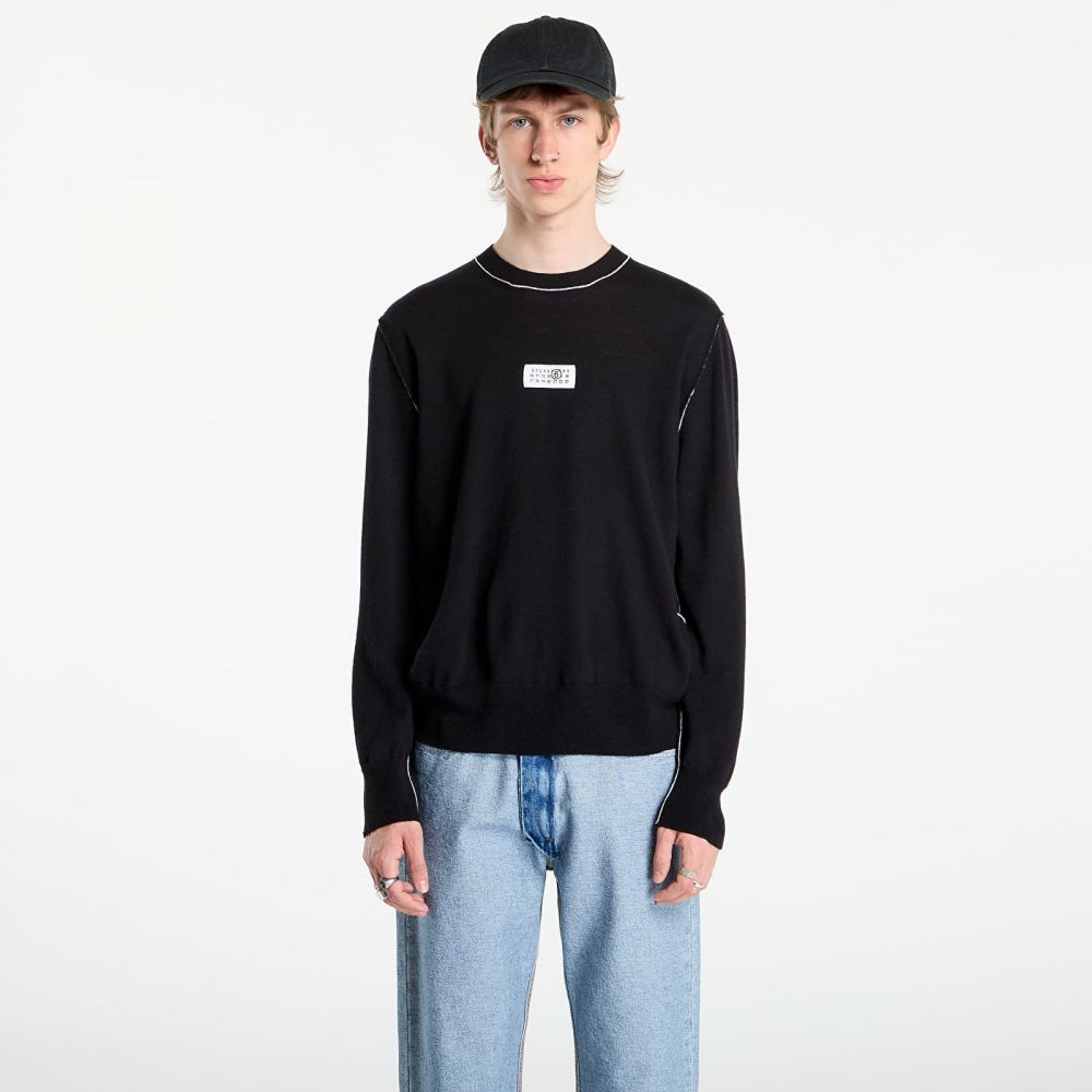 Svetr MM6 Wool Jumper Black L