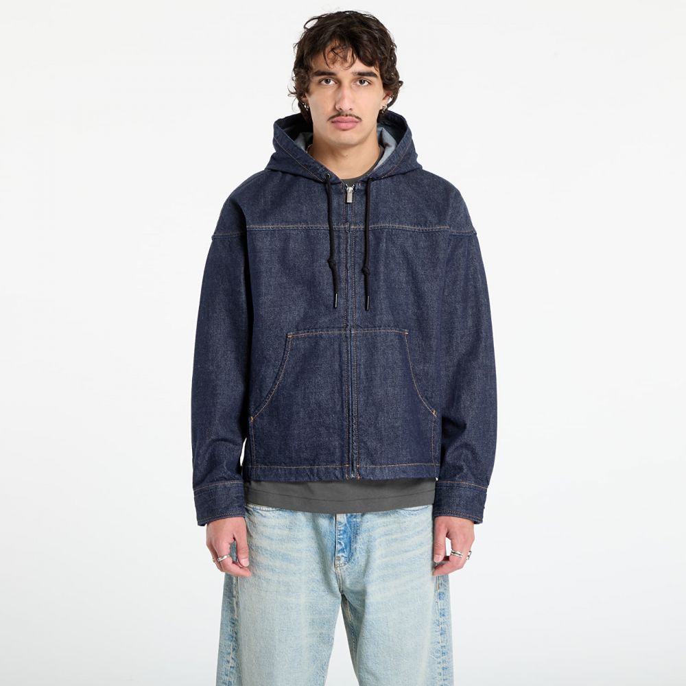 Bunda Calvin Klein Jeans Denim Zip Front Hood Jacket Blue L