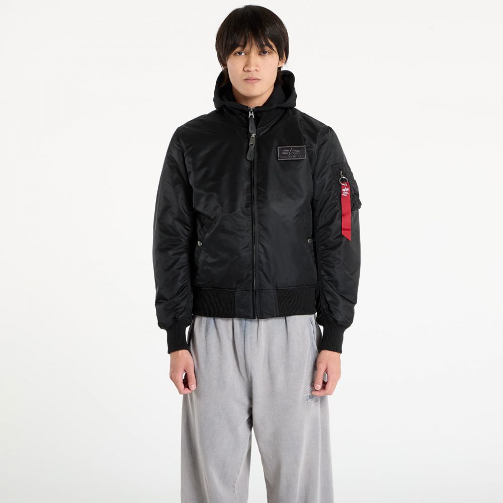 Bunda Alpha Industries MA-1 D-Tec Hood Bomber Jacket Black/ Black L