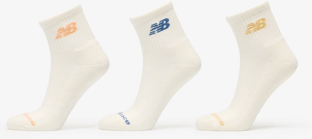 New Balance Everyday Ankle Socks 3-Pack Off White L