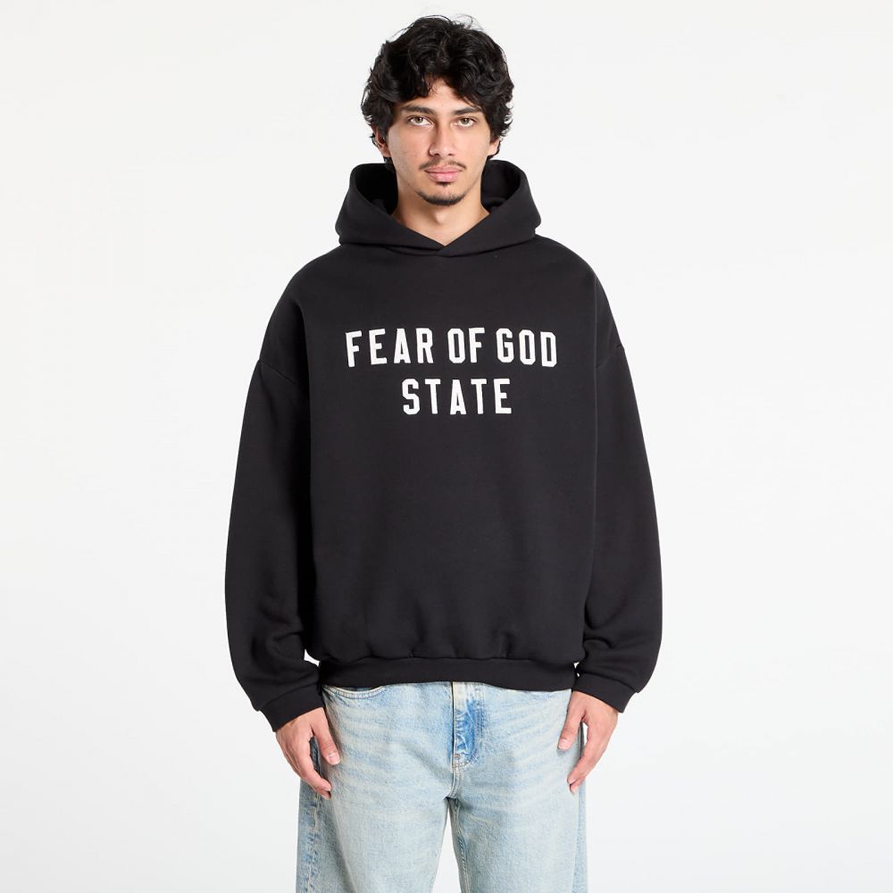 Mikina Fear of God Essentials 90's Hoodie Jet Black L
