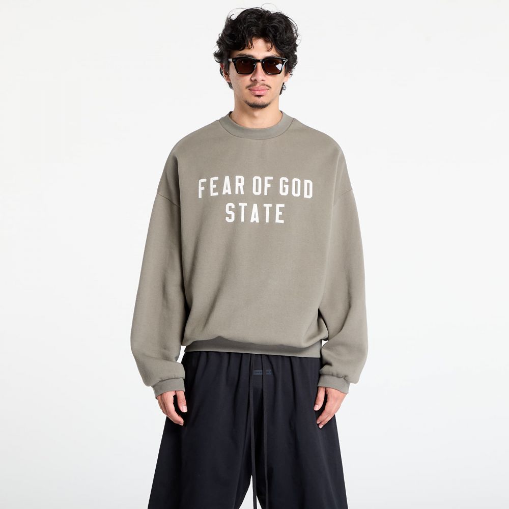Mikina Fear of God Essentials 90's Crewneck Moss L