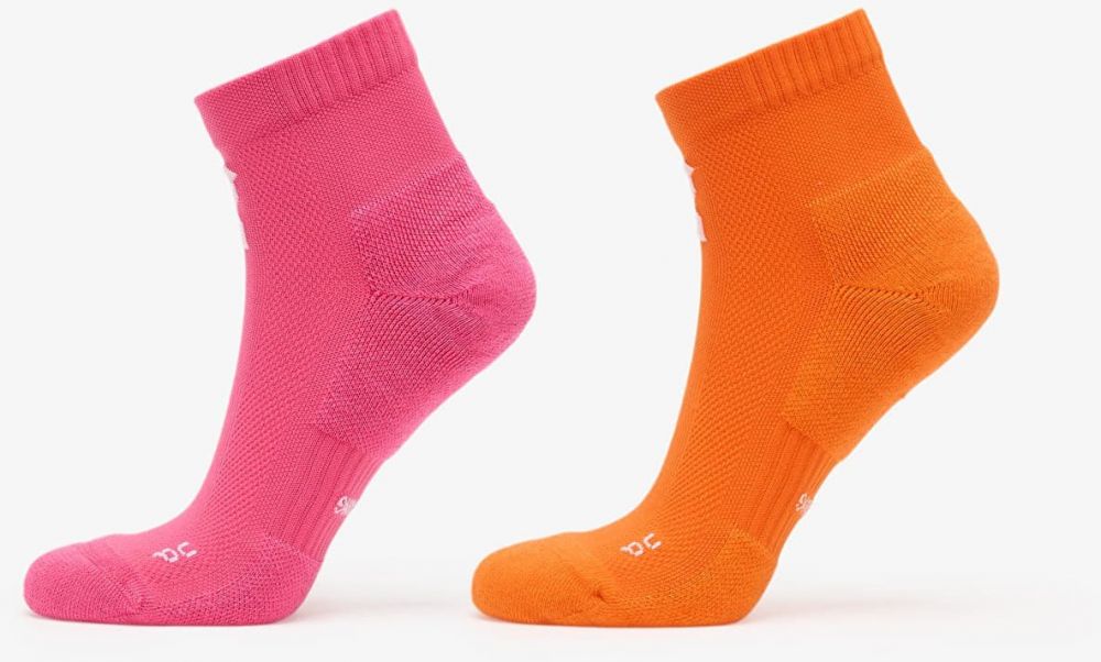 On Core Run Sock Mid 2-Pack Flame/ Pink L