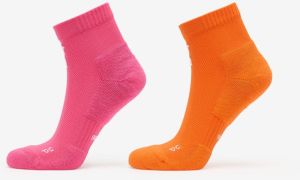 On Core Run Sock Mid 2-Pack Flame/ Pink L