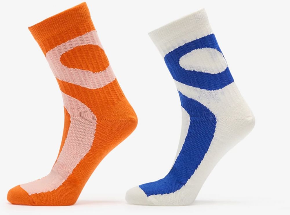 On Liquid Logo Sock High 2-Pack Ivory/ Flame L