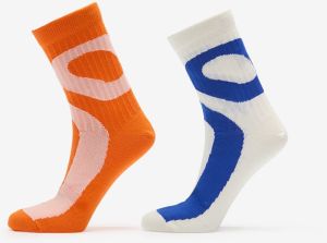 On Liquid Logo Sock High 2-Pack Ivory/ Flame L