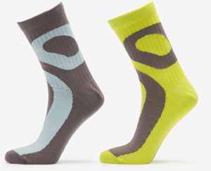 On Liquid Logo Sock High 2-Pack Lime/ Eclipse L