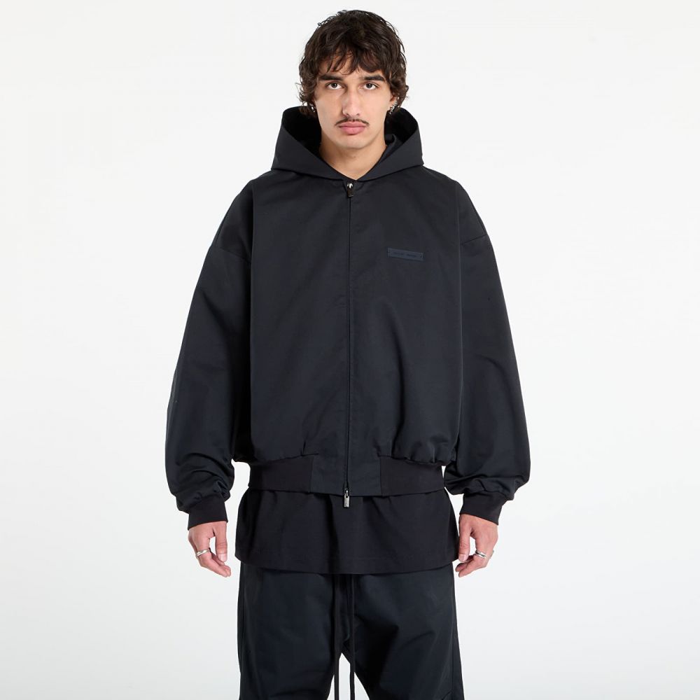 Bunda Fear of God Essentials Poly Cotton Twill Hoodie Jet Black L