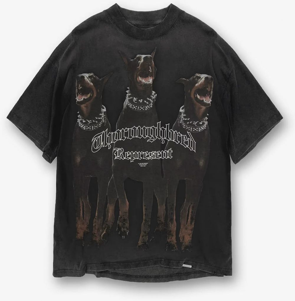 Tričko REPRESENT Thoroughbred T-Shirt Vintage Black XXL
