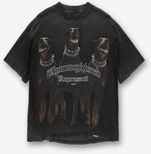 Tričko REPRESENT Thoroughbred T-Shirt Vintage Black XXL