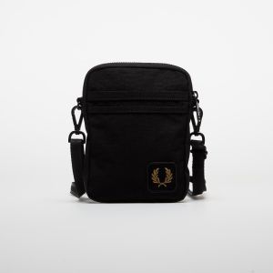 FRED PERRY Nylon Badge Small Side Bag Black Universal
